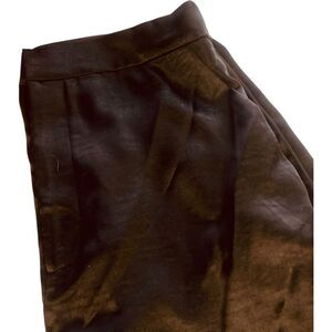 Elliatt Black Centrist Satin Wide Leg Trouser Dress Pant